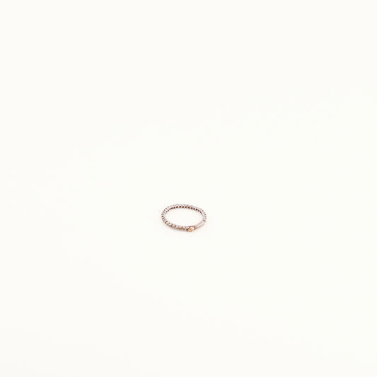 14K White Gold with Nugget and Natural Diamond Ring