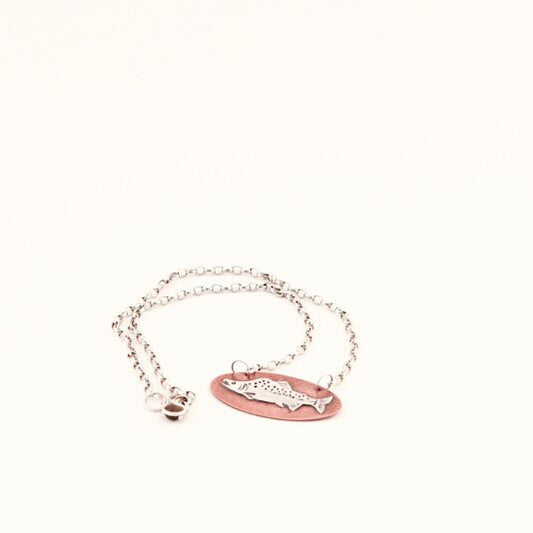 Humpy Salmon Pendant Necklace by Andrea Evans