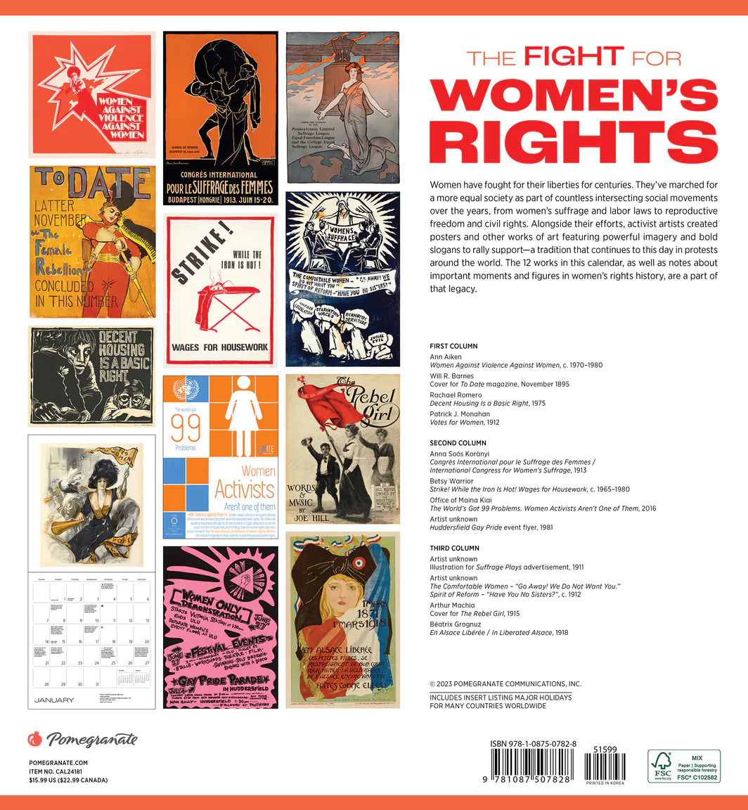 The Fight for Women's Rights 2024 Wall Calendar