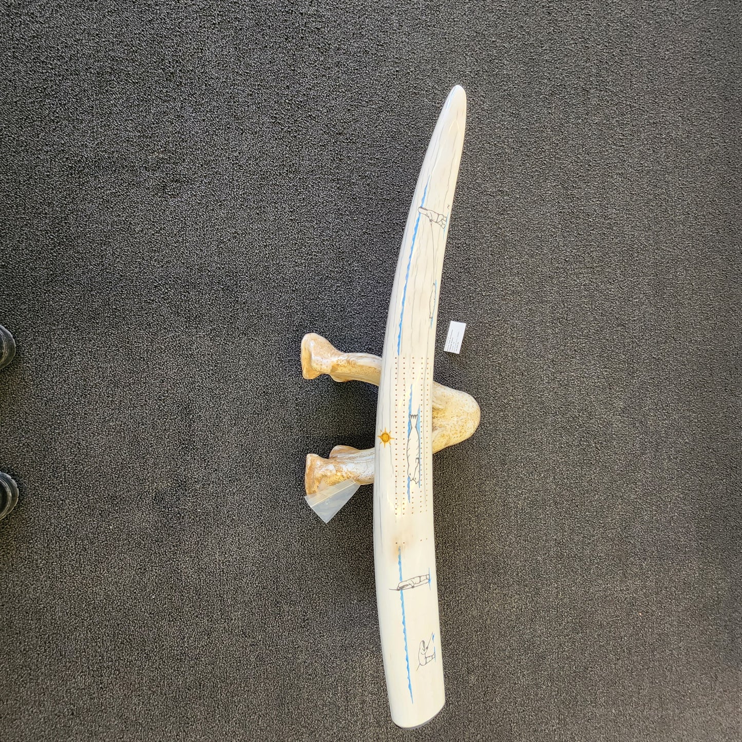 Leon Kinneveauk - Walrus Tusk Scrimshaw Cribbage Board