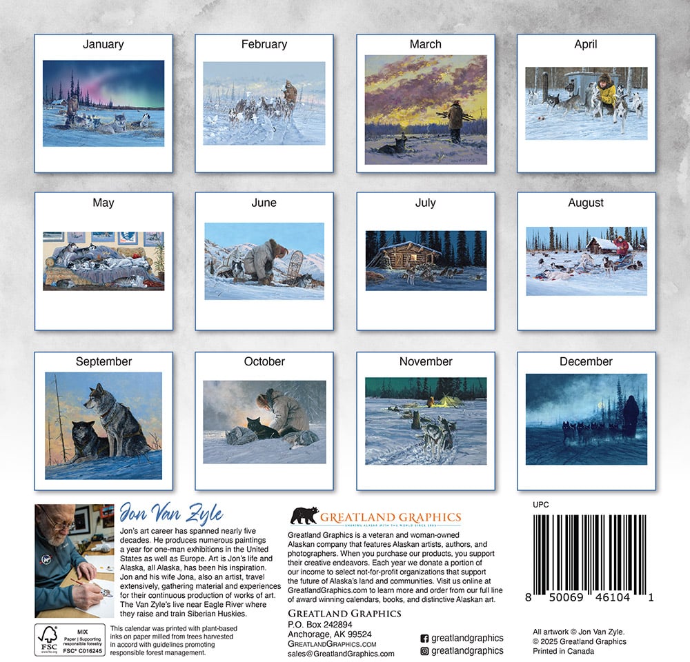 2027 Jon Van Zyle Wall Calendar
