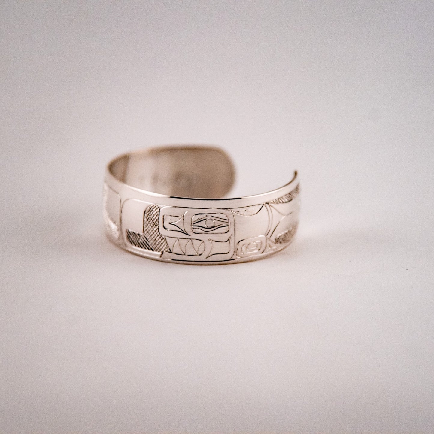 Sterling Silver Killer Whale Cuff - 3/4"