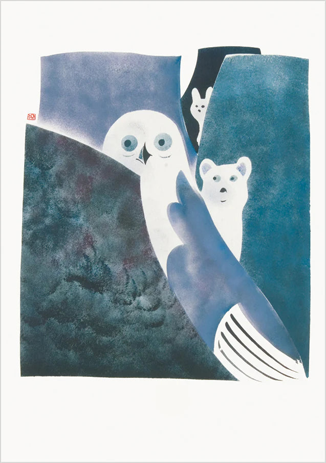 Osuitok Ipeelee: Owl Fox and Hare Legend Notecard