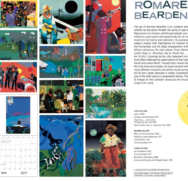 Romare Bearden 2023 Wall Calendar