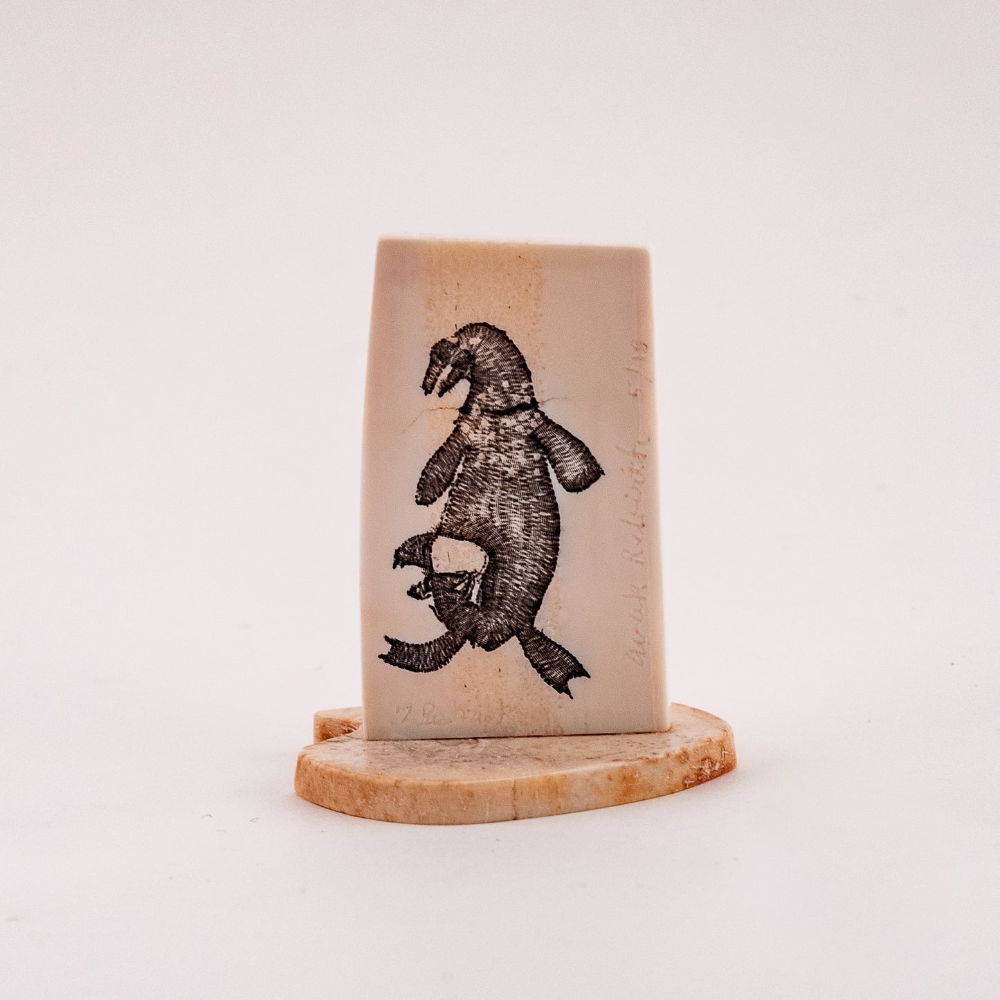 Walrus and Dancer Scrimshaw