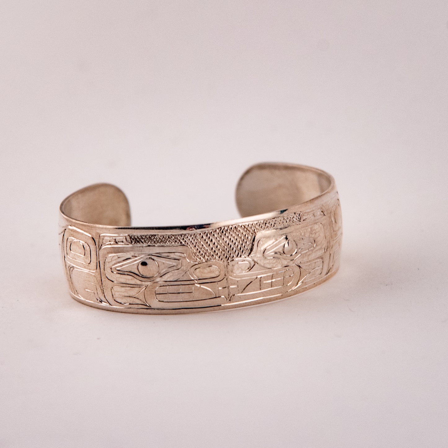 3/4" Silver Cuff Split Bear