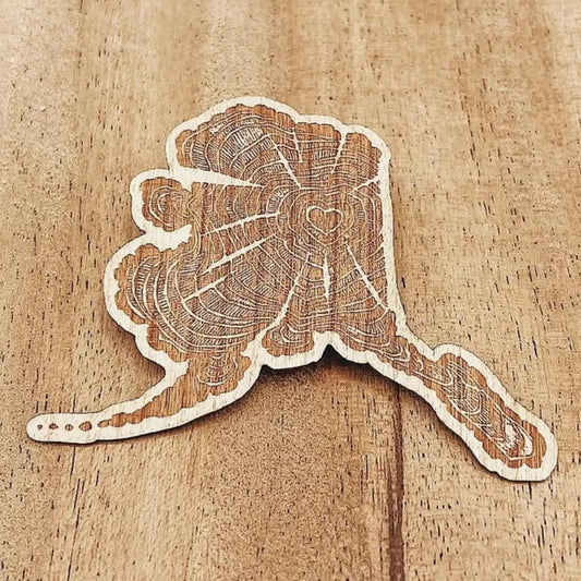 Brianna Reagan Creates - Love Alaska Wood Sticker