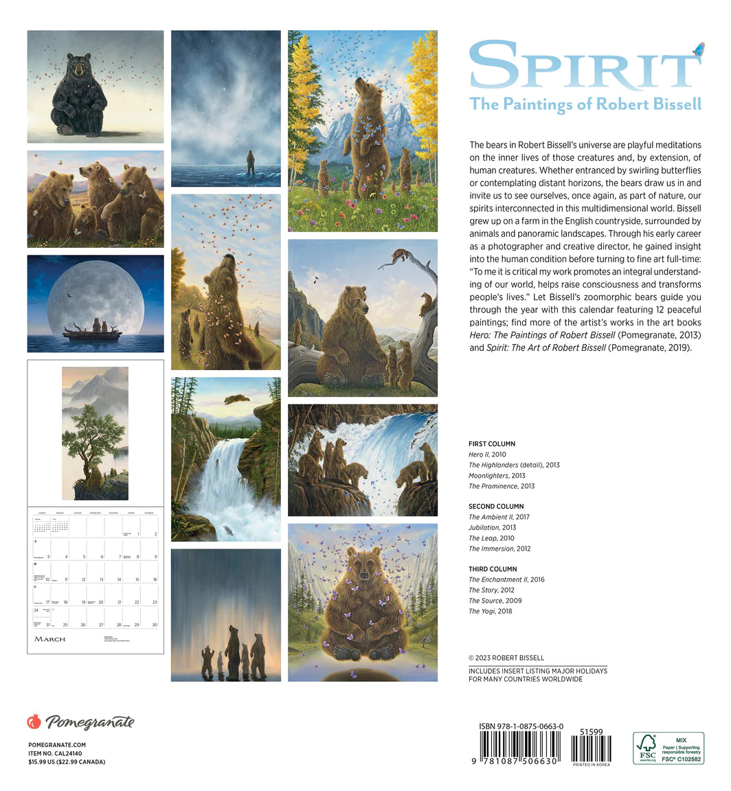 Spirit: The Paintings of Robert Bissell 2024 Wall Calendar