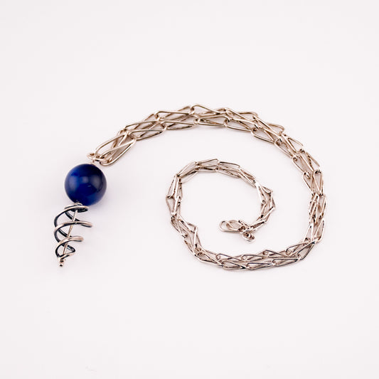 Glass with Spiral Pendant Necklace