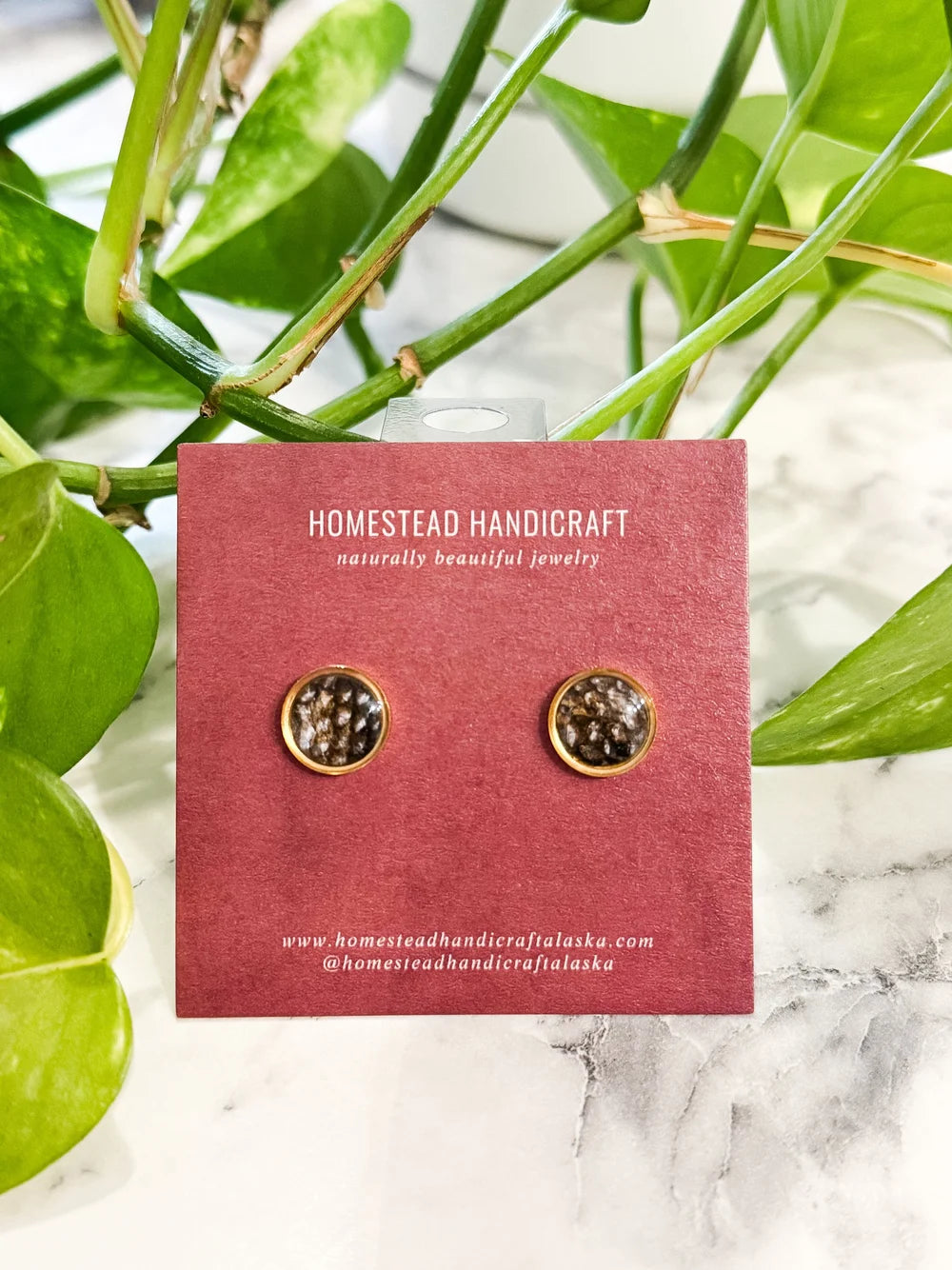 Homestead Handicraft - Salmon Skin Earrings