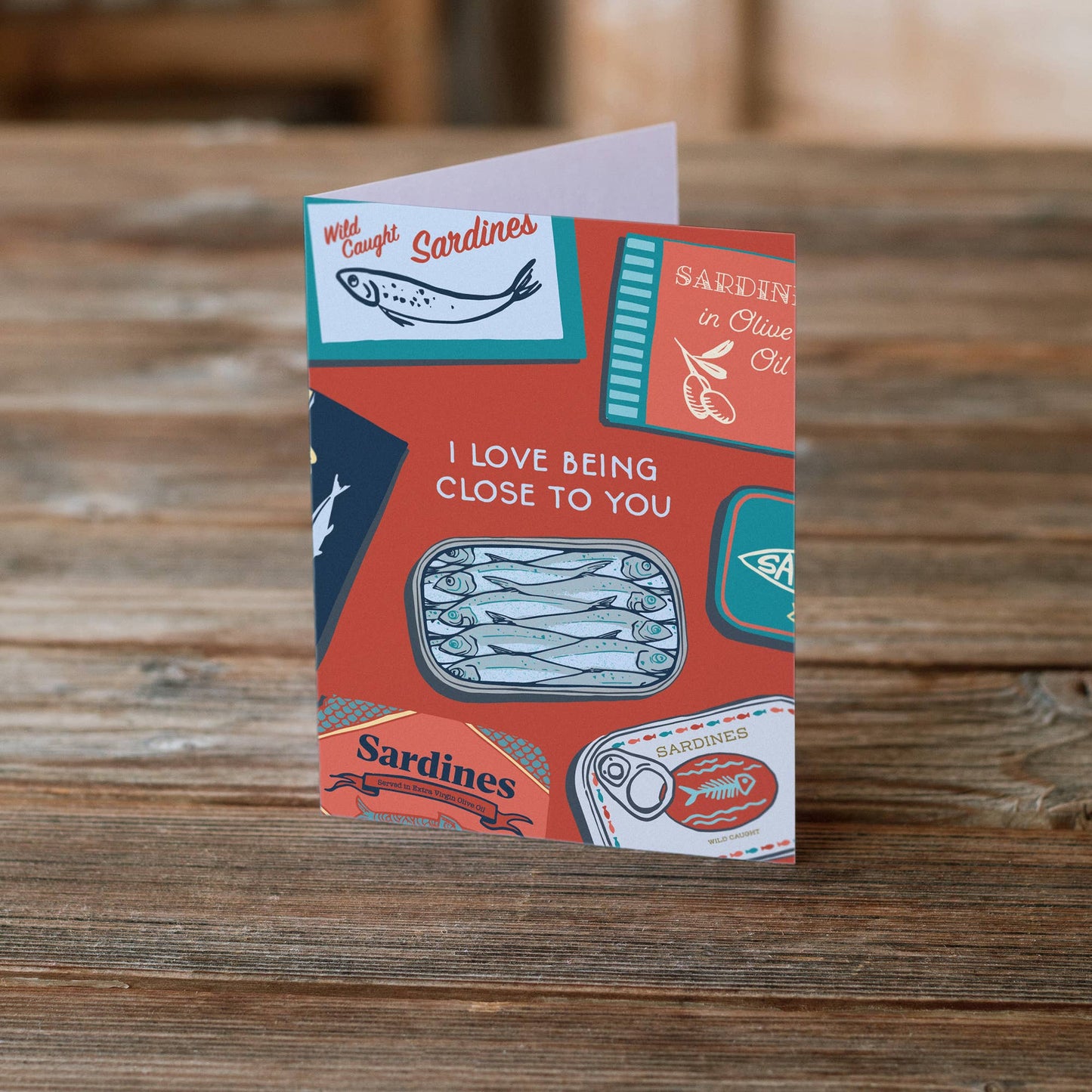 Sardines Love & Friendship Greeting Card