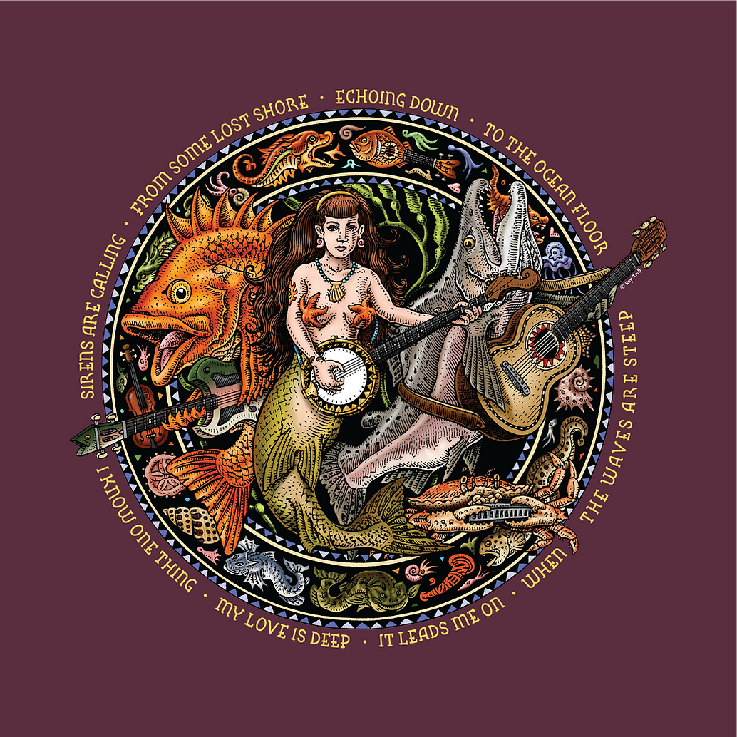 Ray Troll T-Hoodie- Mermaid