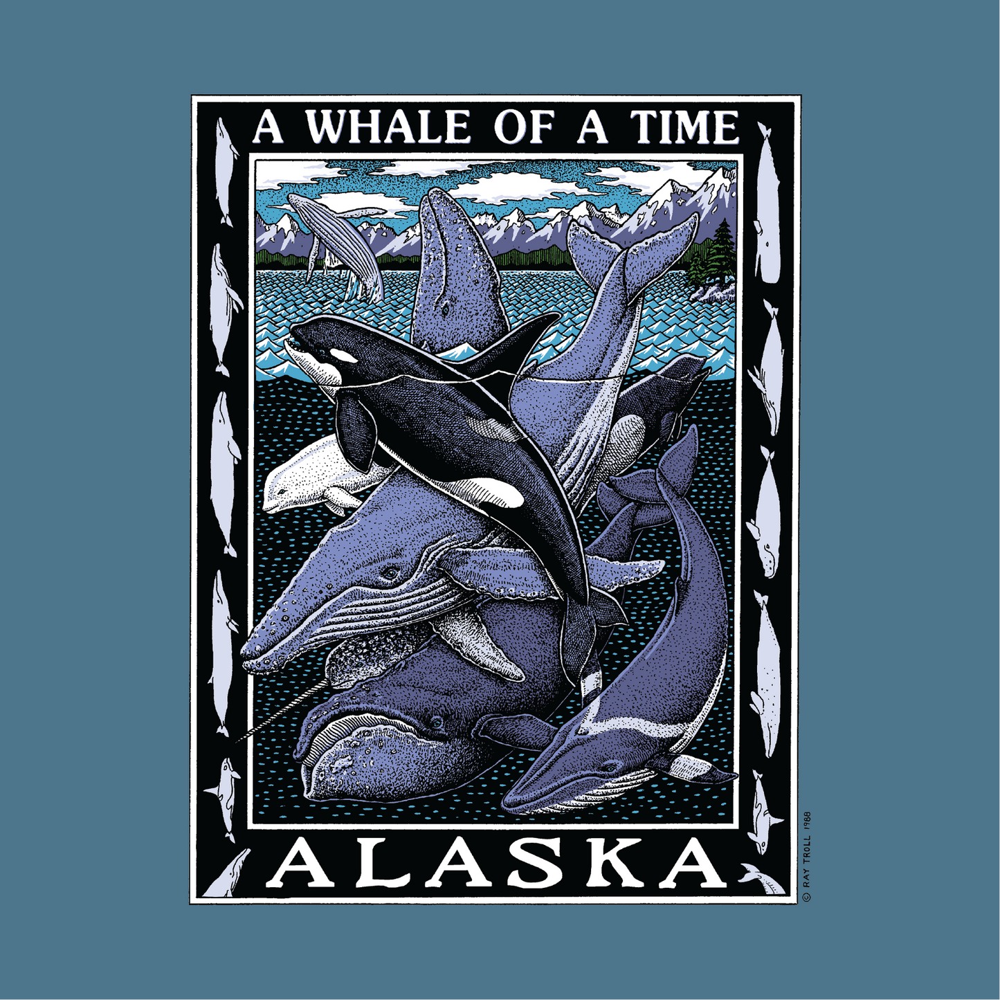 Ray Troll T-Shirt - Whale of a Time