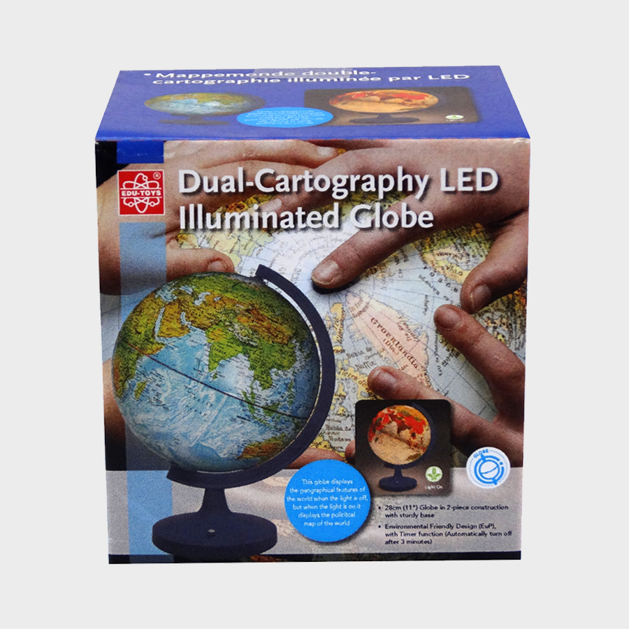 Dual-Cartography Illuminated Globe
