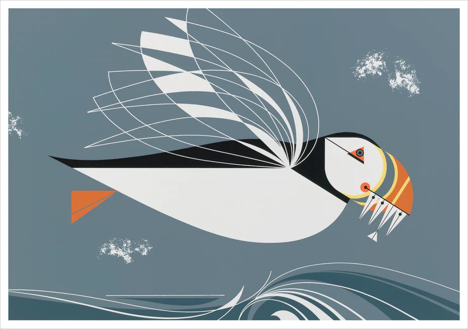 Charley Harper: The Name Is Puffin Notecard