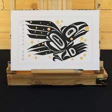 Raven Story Stamp - Silkscreen Print - 14 ”x 9.5”