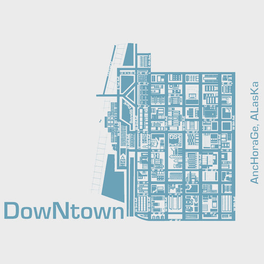 Map Wood Plaque: Downtown