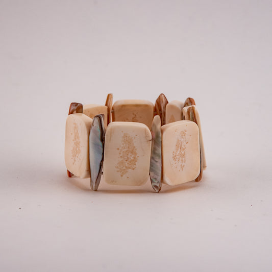 Mother of Pearl and Ivory Bracelet by Jeanette Earnshaw